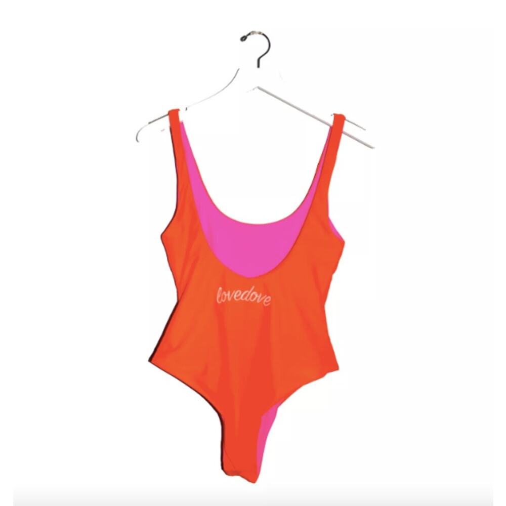 Cynthia Rowley Reversible Love Dove One Piece Bathing Suit - Picture 10 of 12